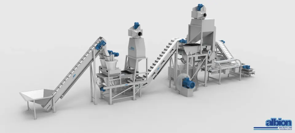 AP 700 without bin tipper — Industrial Walnut Cracking and Selection Line