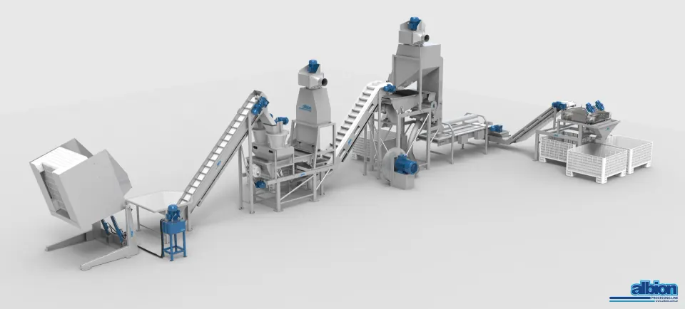 AP 700 — Industrial Walnut Cracking and Selection Line