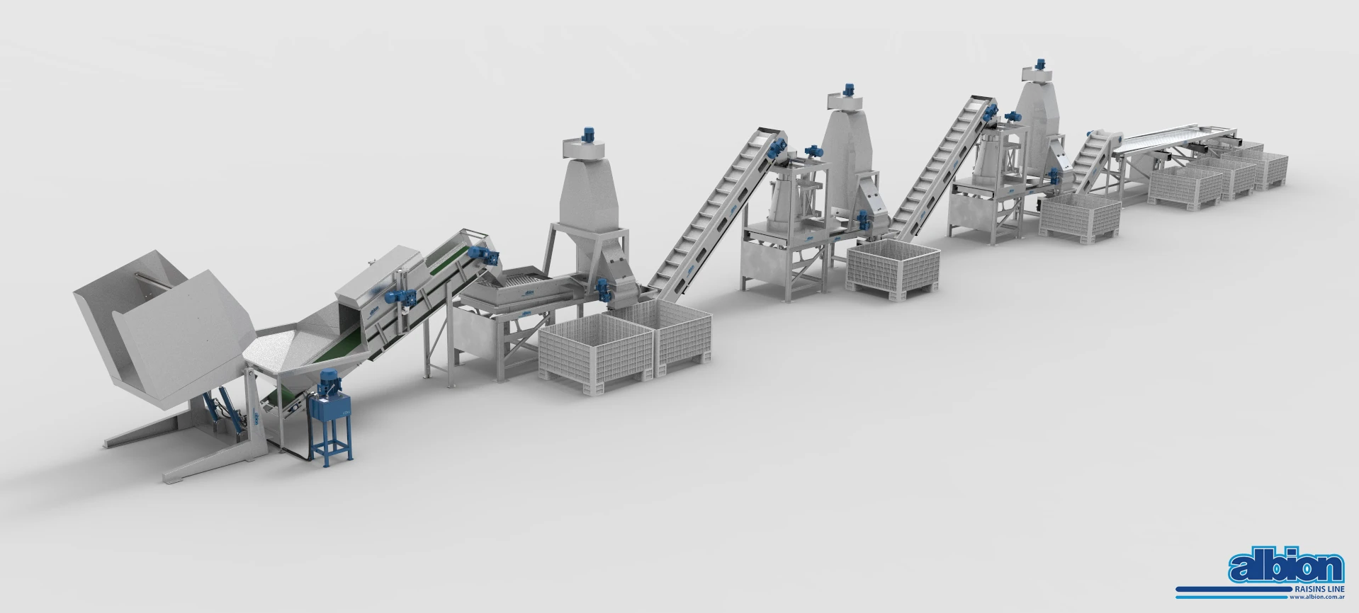 Complete Raisin Destemming and Sorting Line