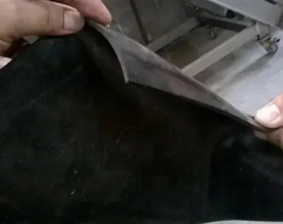Goma Negra 1C de Tela, Esp. 3mm en plancha